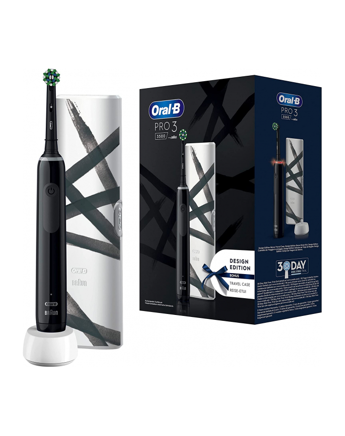Braun Oral-B Pro 3 3500 Design Edition, electric toothbrush (Kolor: CZARNY) główny