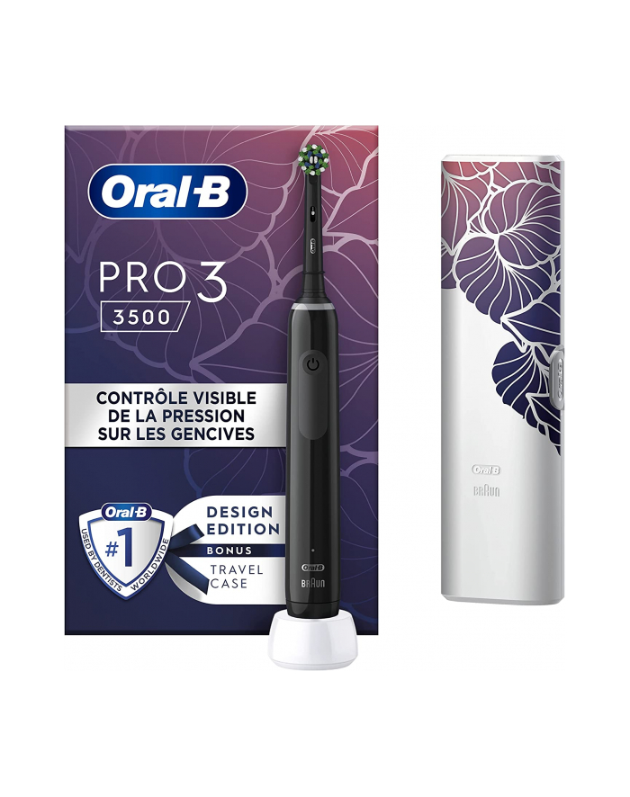 Braun Oral-B Pro 3 3500 Design Edition, electric toothbrush (Kolor: CZARNY) główny