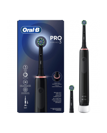 Braun Oral-B Pro 3 3000 CrossAction Kolor: CZARNY Edition, electric toothbrush (Kolor: CZARNY)