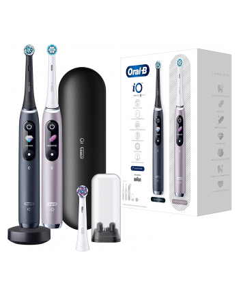 Braun Oral-B iO Series 9 Electric Toothbrush (Kolor: CZARNY/rose, Kolor: CZARNY onyx/rose quartz with 2nd handpiece) nr 2
