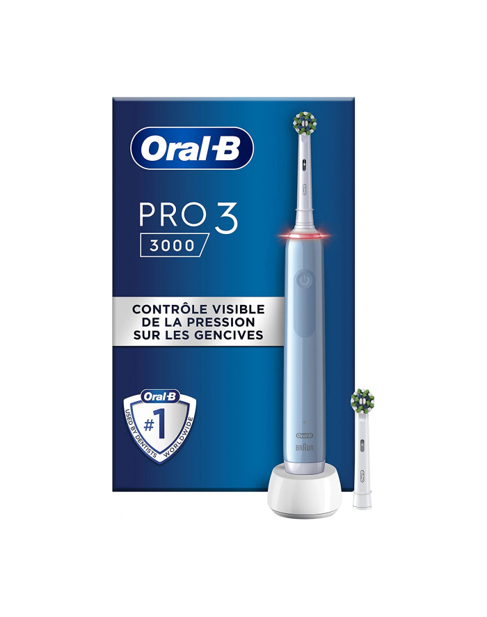 Braun Oral-B Pro 3 3000 CrossAction, electric toothbrush (light blue/Kolor: BIAŁY) główny