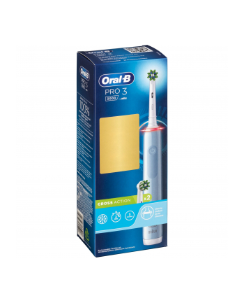 Braun Oral-B Pro 3 3000 CrossAction, electric toothbrush (light blue/Kolor: BIAŁY) nr 2