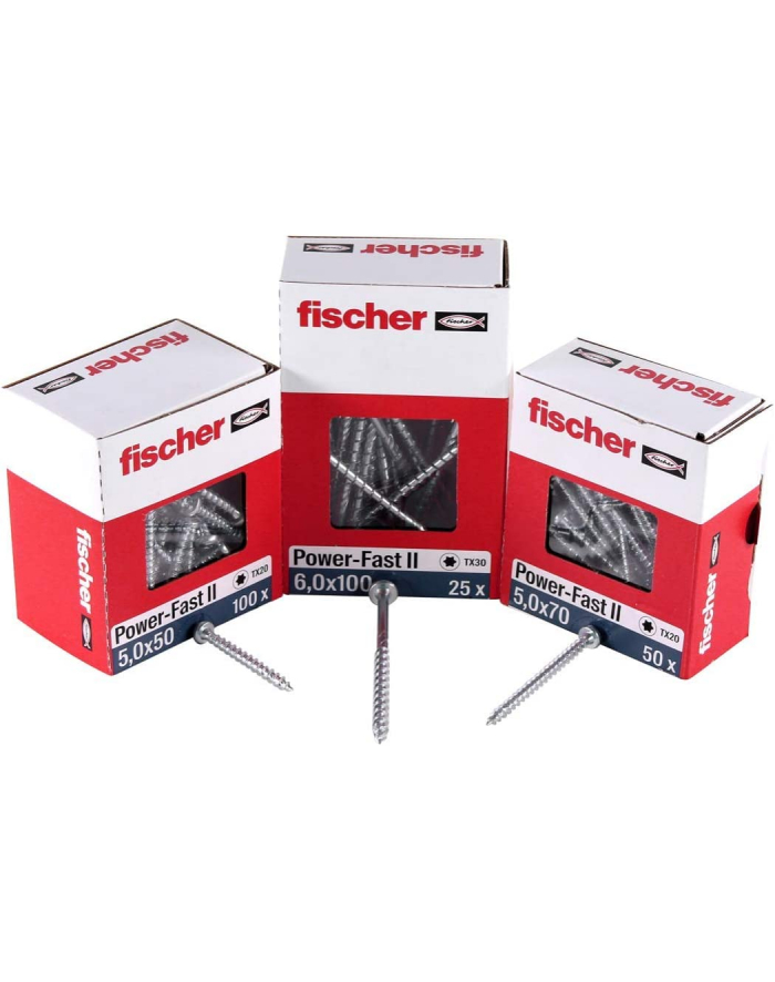 FISCHER chipboard screw Power-Fast II 6.0x140 countersunk (50 pieces, partial thread, galvanized) główny