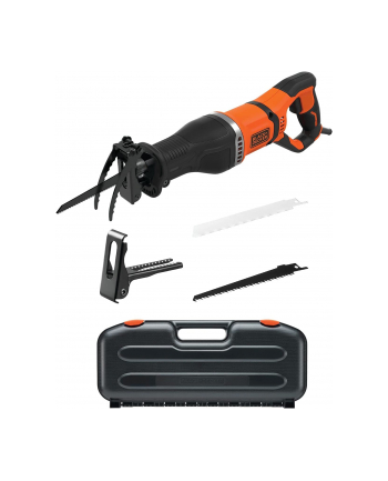 Black+Decker BES301K-QS reciprocating saw, saber saw (orange/Kolor: CZARNY, 750 watts, in case)