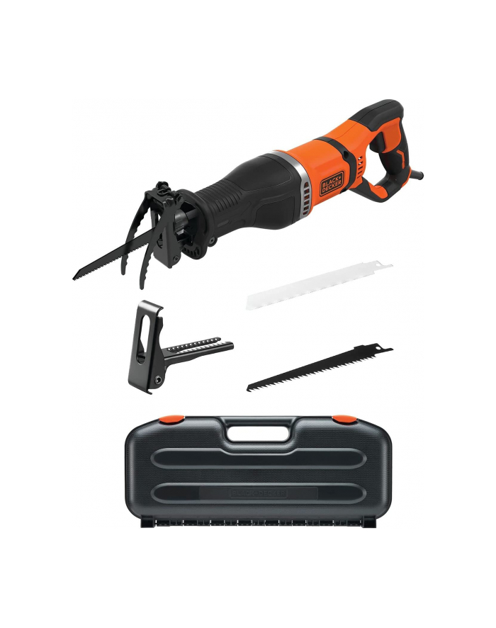 Black+Decker BES301K-QS reciprocating saw, saber saw (orange/Kolor: CZARNY, 750 watts, in case) główny