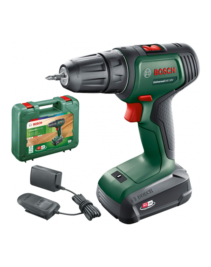 bosch powertools Bosch Cordless drill UniversalDrill 18V (green/Kolor: CZARNY, Li-ion battery 1.5Ah, case) główny