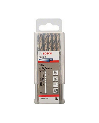 bosch powertools Bosch Metal twist drill HSS-Co, DIN 338,  6.5mm (10 pieces, working length 63mm)