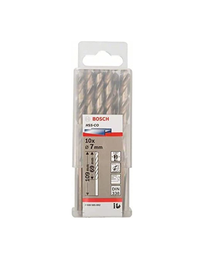 bosch powertools Bosch Metal twist drill HSS-Co, DIN 338,  7.0mm (10 pieces, working length 69mm) główny