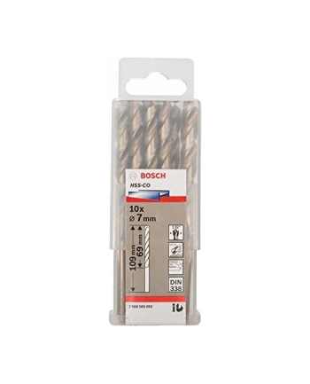 bosch powertools Bosch Metal twist drill HSS-Co, DIN 338,  7.0mm (10 pieces, working length 69mm)