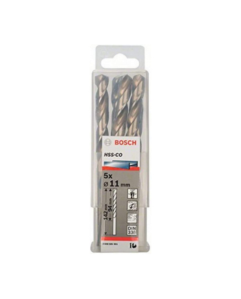 bosch powertools Bosch Metal twist drill HSS-Co, DIN 338,  11.0mm (5 pieces, working length 94mm)