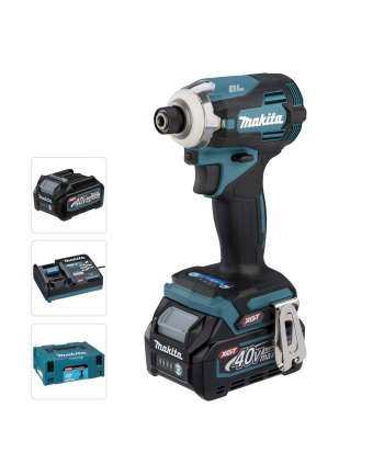 Makita Cordless impact wrench TD001GD201 XGT, 40V (blue/Kolor: CZARNY, 2x Li-Ion XGT battery 2.5Ah, in MAKPAC size 2)