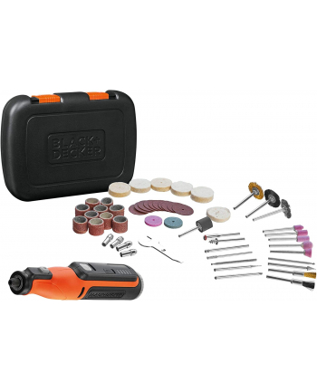 Black+Decker BCRT8IK-XJ multifunction tool, 7.2 volts (orange/Kolor: CZARNY, 52-piece accessories, in case)