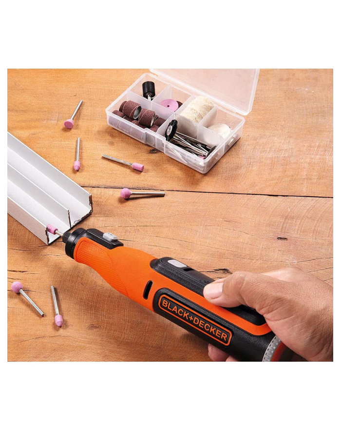 Black+Decker BCRT8IK-XJ multifunction tool, 7.2 volts (orange/Kolor: CZARNY, 52-piece accessories, in case) główny