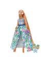 Mattel Barbie Extra Fancy doll in blue floral dress - nr 1