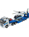 Majorette Volvo Police Transporter FH-16 Truck with Trailer and Airbus Helicopter Toy Vehicle (blue/silver) - nr 2