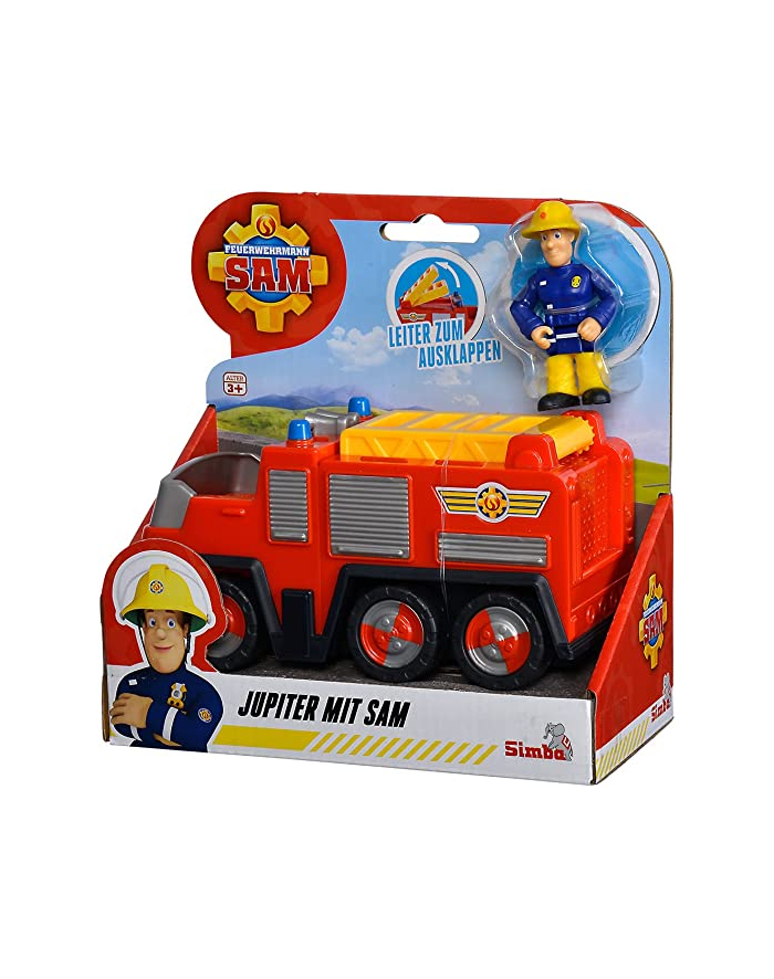 Simba Fireman Sam Jupiter with Sam Figure, Toy Vehicle (red/yellow) główny