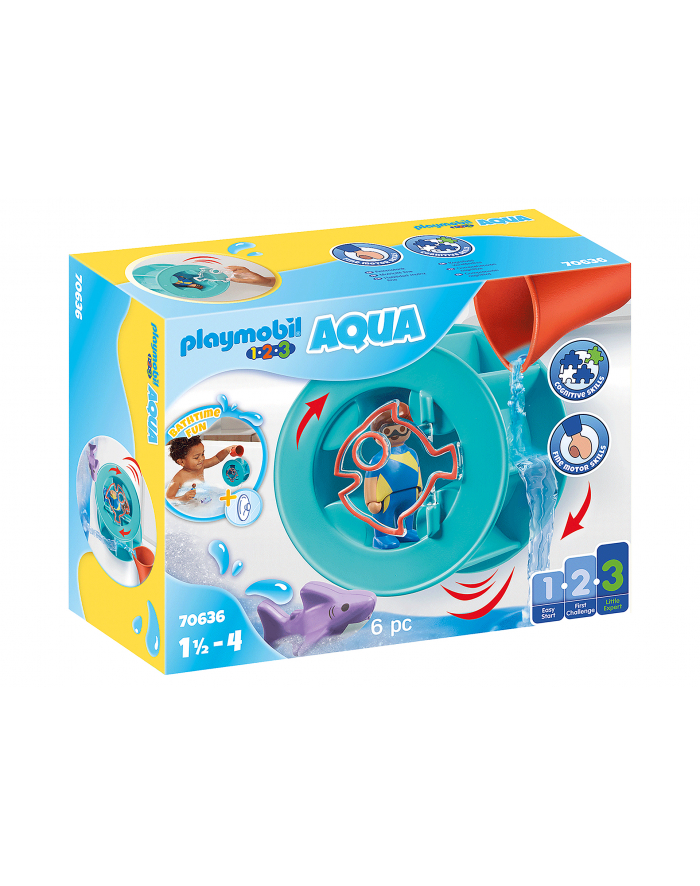 Playmobil Water whirl wheel with baby shark, Figure Toy 70636 główny