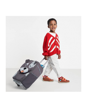 Affenzahn childrens suitcase Hugo dog, trolley (grey)