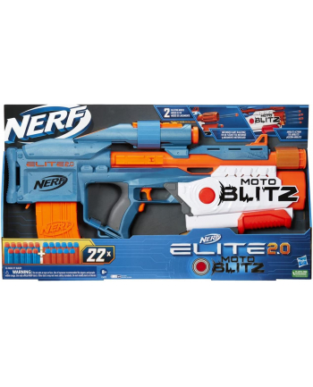 Hasbro Nerf Elite 2.0 Motoblitz CS-10, Nerf Gun (blue-grey/orange)