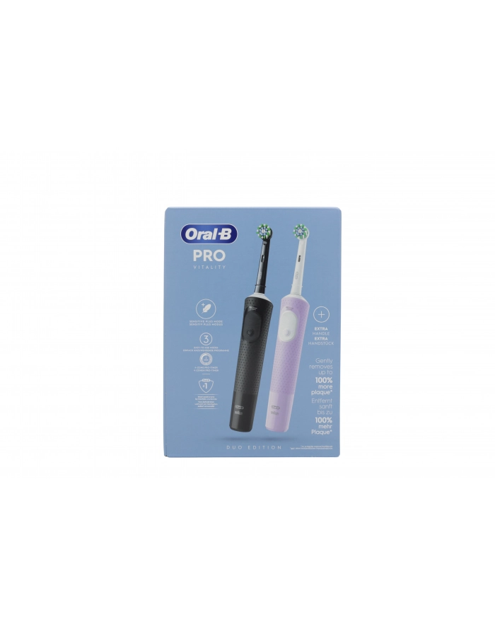 Braun Oral-B Vitality Pro D103 Duo, electric toothbrush (Kolor: CZARNY/purple, Kolor: CZARNY/purple violet, incl. 2nd handpiece) główny