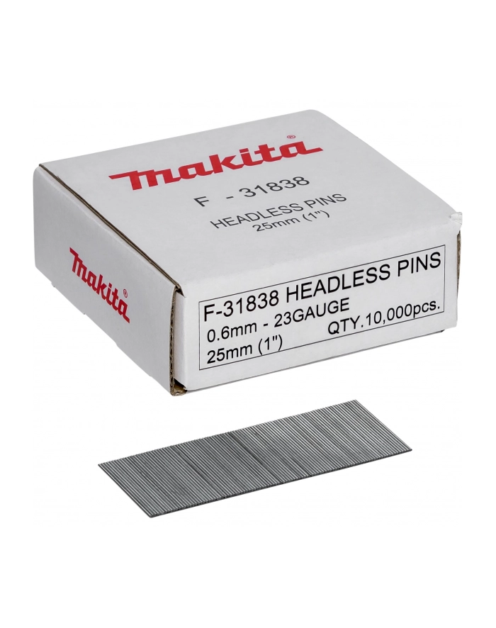 Makita pins F-31838, for pintacker, 0.6 x 25mm, nail (10,000 pieces) główny