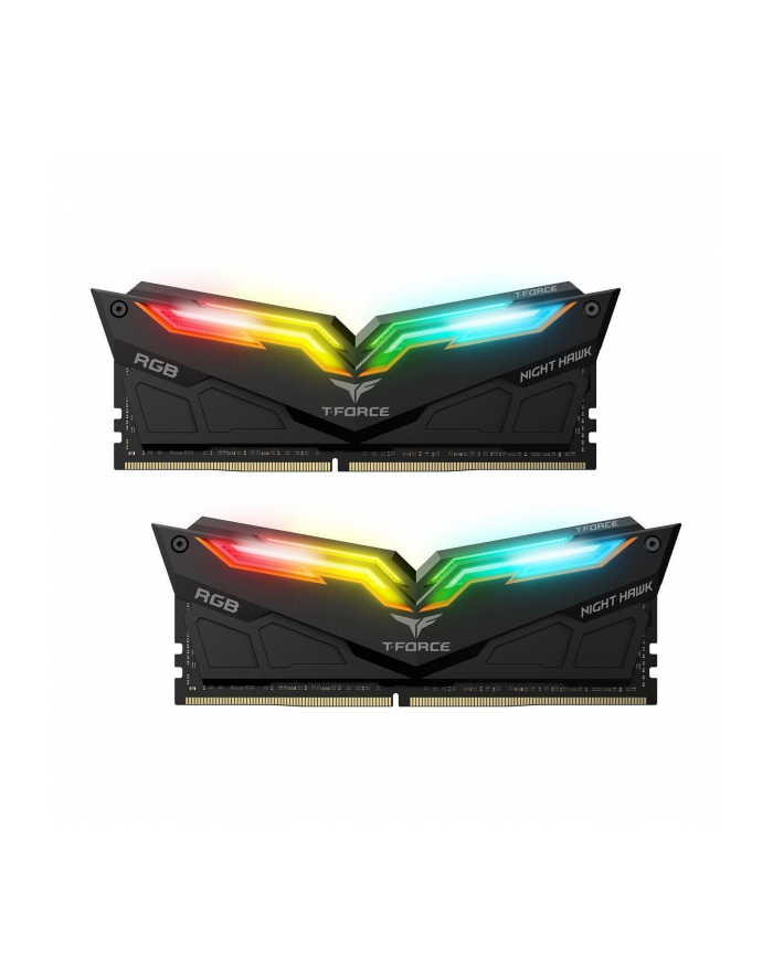 Pamięć DDR4 Team Group T-FORCE Night Hawk RGB GEN 2.0 16GB (2x8GB) 3600MHz CL18 1,35V Black główny