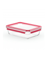 Emsa CLIP ' CLOSE glass food storage container 2.0 liters (transparent/red, rectangular) - nr 1