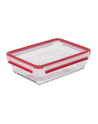 Emsa CLIP ' CLOSE glass food storage container 2.0 liters (transparent/red, rectangular) - nr 6