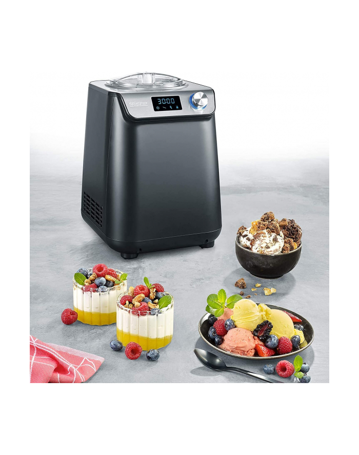 Severin compact ice cream machine ' yoghurt maker EZ 7407 (Kolor: CZARNY (matt) / silver) główny