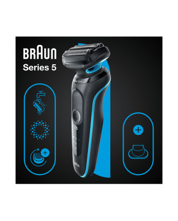 Braun Series 5 51-M1200s, razor (Kolor: CZARNY/turquoise)