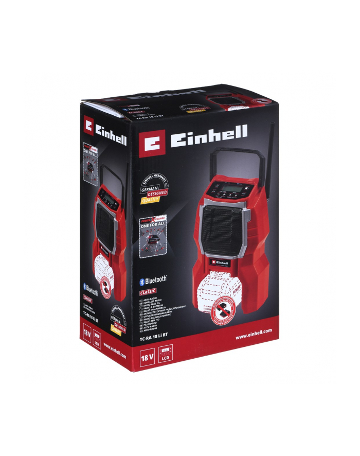 Einhell TC-RA 18 Li BT - Solo, construction site radio (red/Kolor: CZARNY, Bluetooth) główny