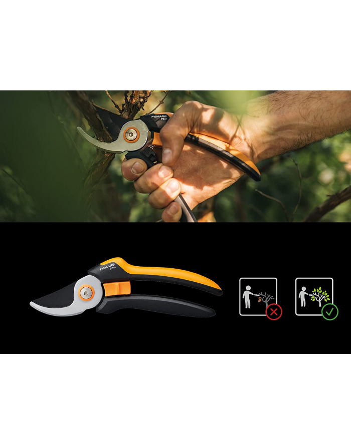 Fiskars Solid L Bypass Secateurs P341 (orange/Kolor: CZARNY) główny