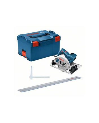 bosch powertools Bosch Hand-held circular saw GKS 55+ GCE Professional (blue, 1,350 watts, L-BOXX, guide rail FSN 1400)
