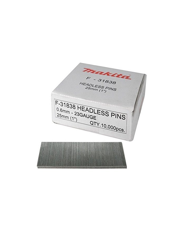 Makita pins F-31838, for pintacker, 0.6 x 25mm, nail (10,000 pieces) główny