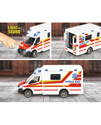 Majorette Mercedes-Benz Sprinter ambulance, toy vehicle (Kolor: BIAŁY/red)
