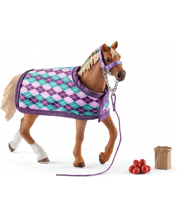 Schleich Horse Club English thoroughbred with blanket, toy figure