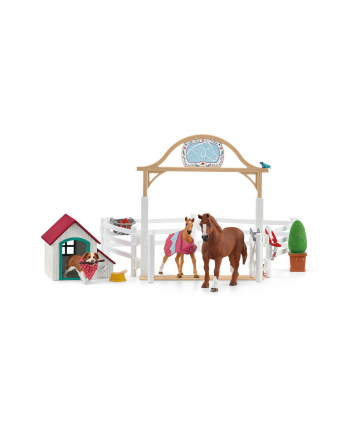 Schleich Horse Club Hannah's guest horses with Ruby the dog, toy figure