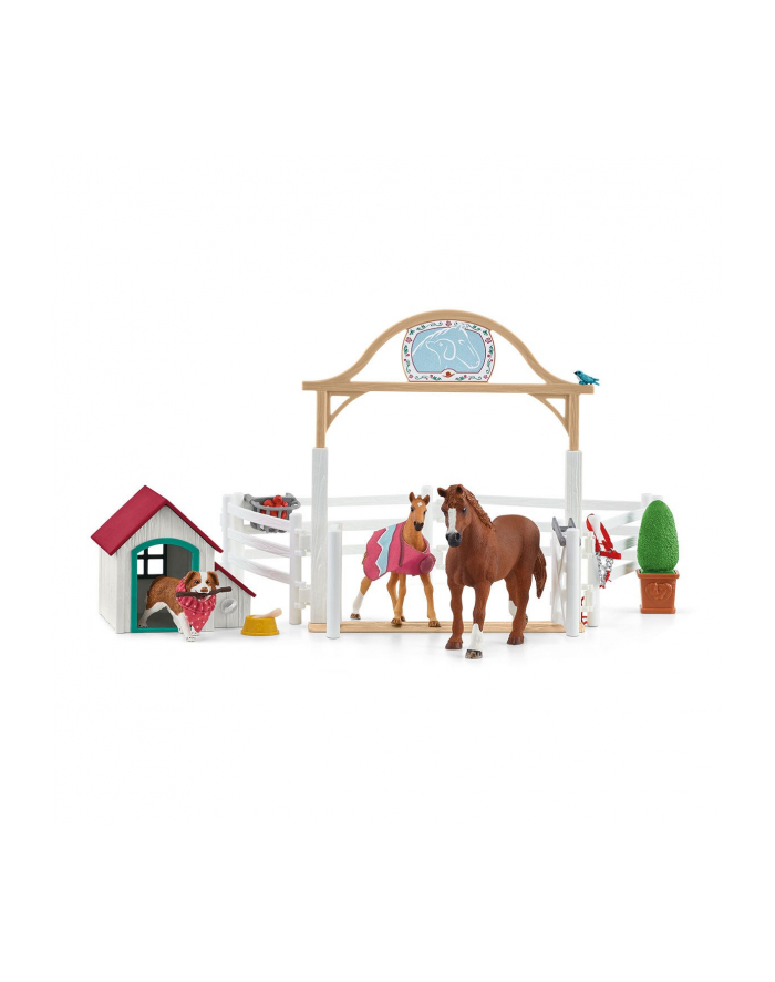 Schleich Horse Club Hannah's guest horses with Ruby the dog, toy figure główny