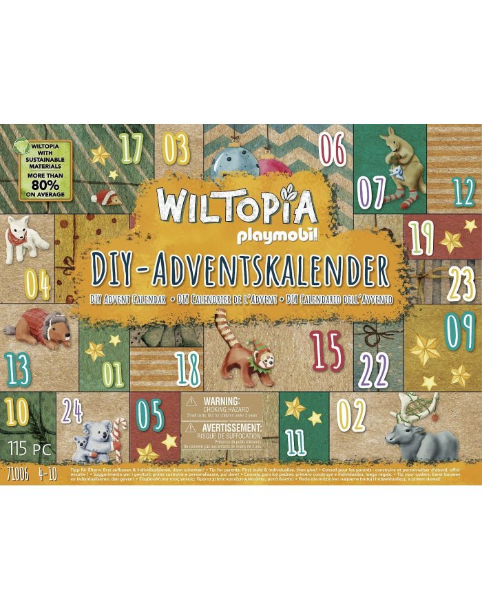 Playmobil 71006 Wiltopia DIY advent calendar: Animal journey around the world, construction toys główny