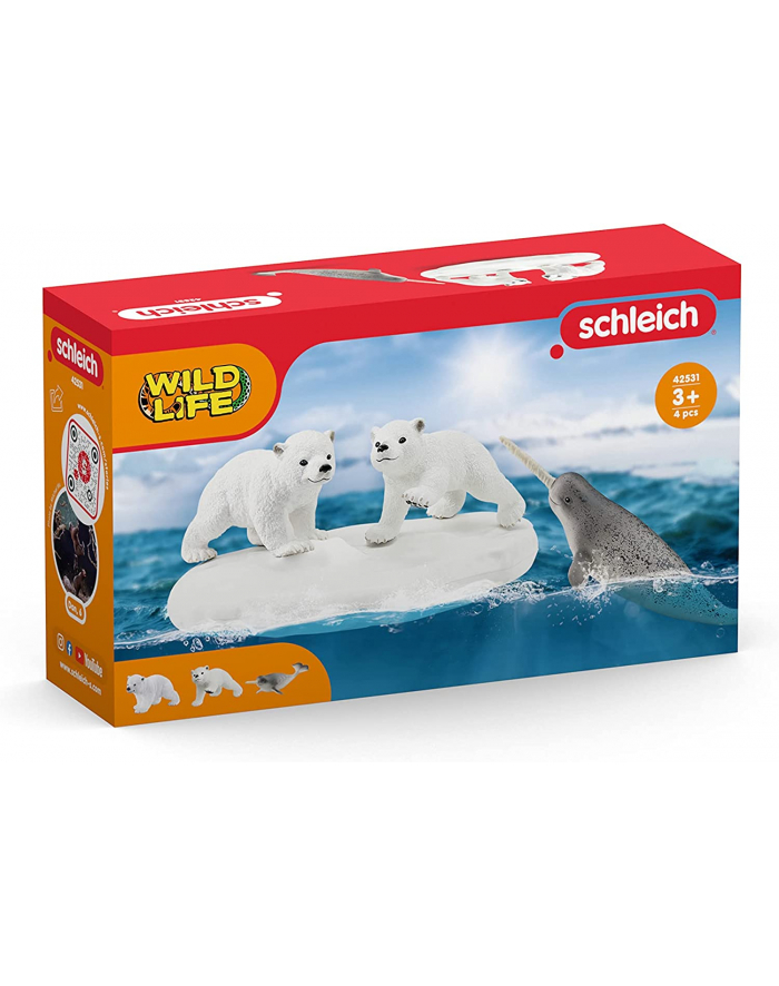 Schleich Wild Life polar bear slide, toy figure główny