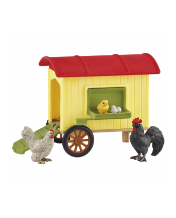 Schleich Farm World mobile chicken coop, play figure