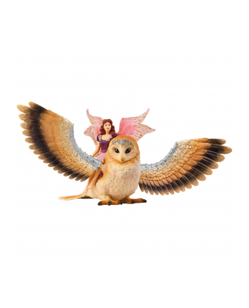 Schleich Bayala elf on glitter owl V2, toy figure