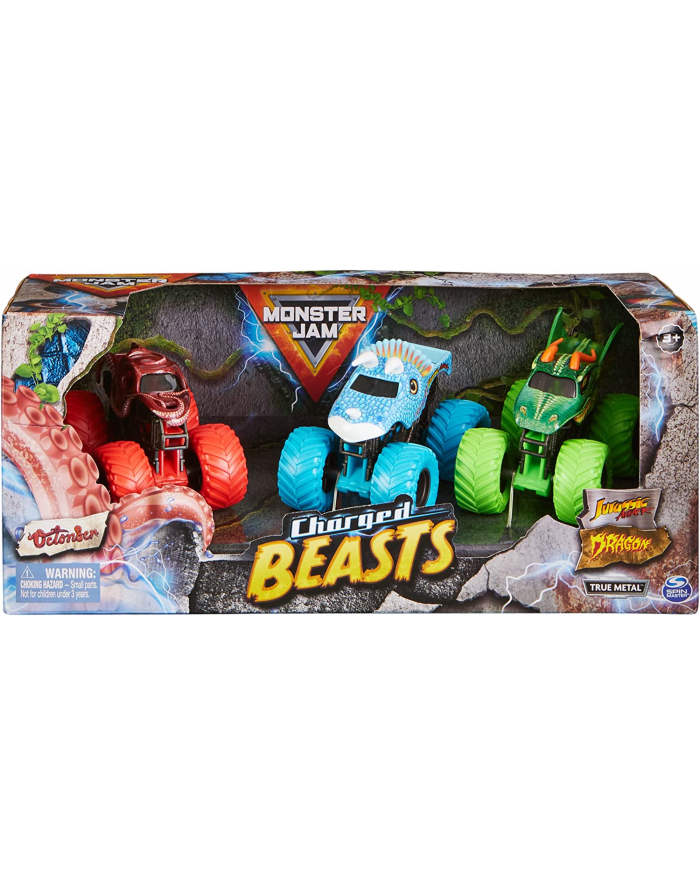 spinmaster Spin Master Monster Jam Charged Beasts 3 Pack Toy Vehicle główny