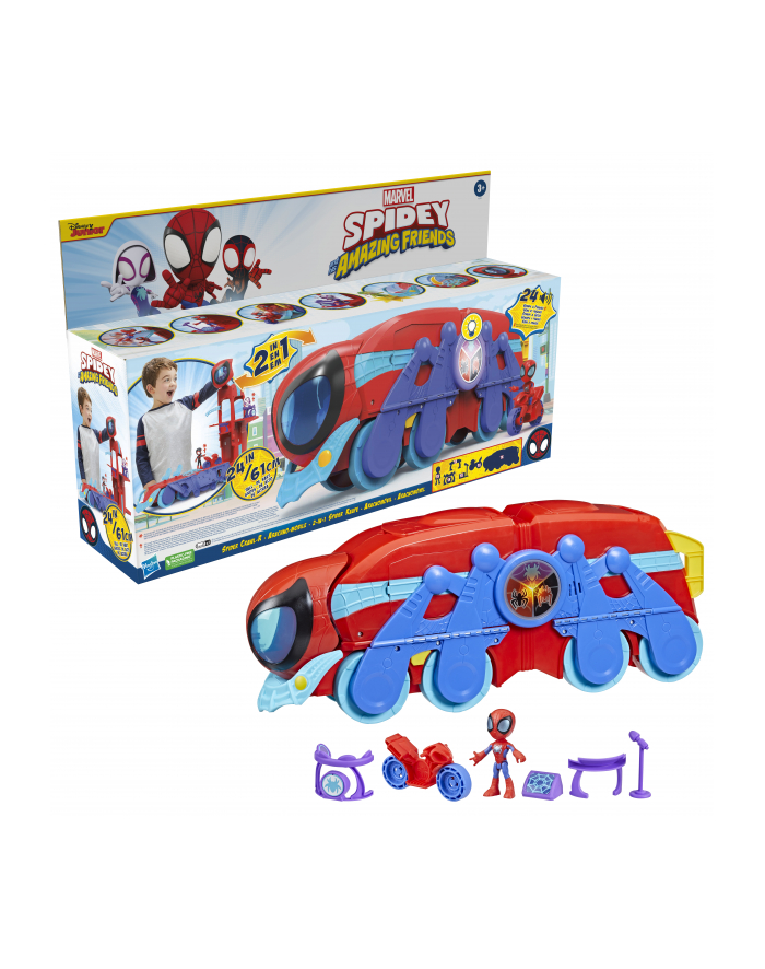 Hasbro Marvel Spidey and His Amazing Friends 2-in-1 Spider Caterpillar Toy Vehicle główny