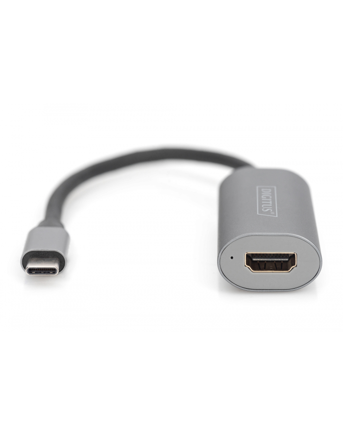 Kabel adapter graficzny DIGITUS USB Typ C na HDMI 8K 30Hz aluminiowy 0,2m główny