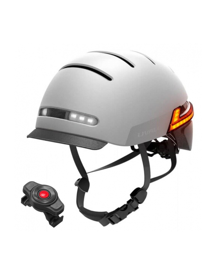 Kask rowerowy miejski Livall BH51M Neo BT/LED/SOS 54-58cm szary główny