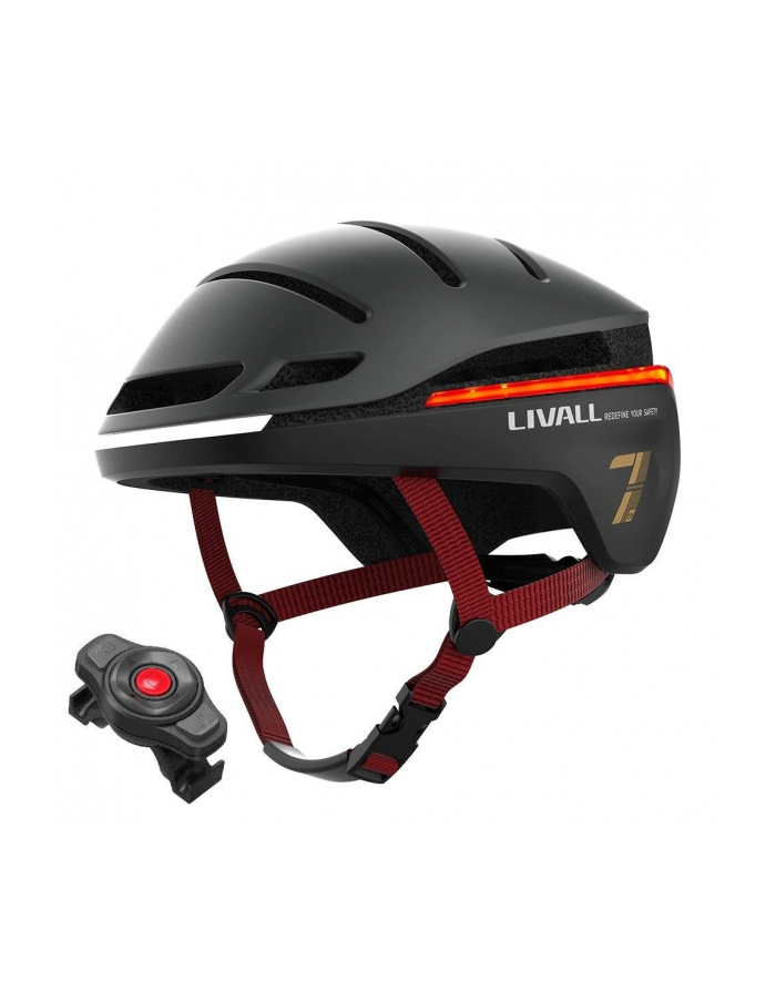 Kask rowerowy miejski Livall EV21 LED/SOS 58-62cm czarny główny