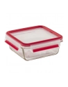 Emsa CLIP ' CLOSE glass food storage jar, 3-piece set (transparent/red, rectangular, 3 jars + 3 lids) - nr 4