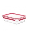 Emsa CLIP ' CLOSE glass food storage container 2.0 liters (transparent/red, rectangular) - nr 7