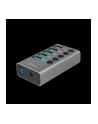 LogiLink USB 3.2 Gen 1 hub 4-port + 1x Fast Charging port on/off switch USB hub - 5 - Szary (UA0386) - nr 2